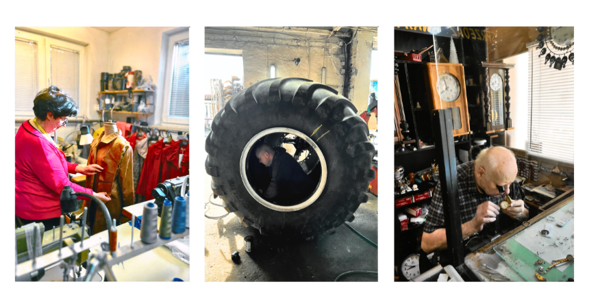Кравчиня, Механік та Годинникар працюють у своїх майстернях